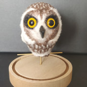 Felted owl. Un progetto di Artigianato, Scultura, Art to e Needle felting di Granel Milou - 23.05.2022