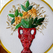 Flores - Amarillo. Embroider project by Coricrafts - 05.17.2022