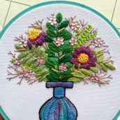 Flores - Azul. Embroider project by Coricrafts - 05.23.2022