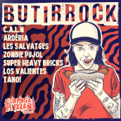 Gig poster for the annual BUTIRROCK Fest - 2022. Design, and Traditional illustration project by Gerard Serrano Salvi - 06.01.2022