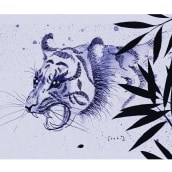 Mi Proyecto del curso: tigre en tinta china. Traditional illustration, Fine Arts, Drawing & Ink Illustration project by Steffany Cornou - 03.18.2020