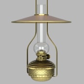 Lámpara de queroseno. 3-D-Modellierung und 3-D-Design project by Alejandro Soriano - 13.06.2022