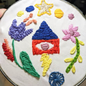 My project for course: Contemporary Embroidery With Traditional Mexican Needlework. Un progetto di Artigianato, Ricamo, Illustrazione tessile, Fiber Art e Textile Design di Wendy Johnston - 10.06.2022