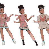 Character development of my course OC. Design project by Eunice Adeyi - 06.14.2022
