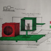 Refugio para gatos "Vida de Mixi" . Un proyecto de Diseño, Bocetado y Sketchbook de Pedro Matias Cruz - 17.06.2022