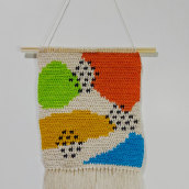 Mi proyecto del curso: Intarsia crochet: teje tus propios tapices. Fashion, Fashion Design, Decoration, Fiber Arts, DIY, Crochet, and Textile Design project by Gladys Diaz - 06.25.2022