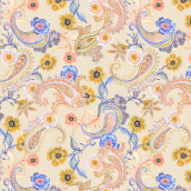 Estampado de Paisley. Un proyecto de Ilustración tradicional, Pattern Design, Pintura a la acuarela y Diseño textil de Sherezade Beltrán - 05.07.2022
