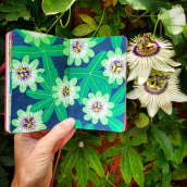 My project for course: Botanical Patterns in a Sketchbook: Conquer the Blank Page. Traditional illustration, Pattern Design, Botanical Illustration, and Sketchbook project by Quiel Beekman - 07.01.2022