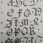 Mi proyecto del curso: Caligrafía con góticas potentes. Tipografia, Caligrafia, e Estilos caligráficos projeto de Eduardo Herrera - 06.07.2022