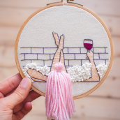 Wine & Bath. Embroider project by Theresa Wensing - 07.11.2022