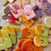 Ice Lolly Earrings. Un projet de Création d'accessoires de Ochre Handmade - 13.07.2022