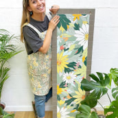 Jazzy Floral Panel - A bespoke commission. Arts, and Crafts project by Briony Machin - 07.14.2022