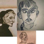 My project for course: Portrait Sketchbooking: Explore the Human Face. Un proyecto de Bocetado, Dibujo, Dibujo de Retrato, Dibujo artístico y Sketchbook de Ma'Ria Az Ka'a - 15.07.2022
