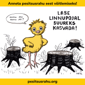 Campaign for nesting peace 2022. Ilustração tradicional projeto de Piret Räni - 16.07.2022