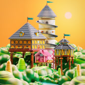 My project for course: Modeling a Colorful 3D World in Cinema 4D and Redshift. 3D, Digital Illustration, 3D Modeling, and 3D Design project by Paulius Tarvydas - 07.14.2022