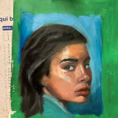 Mon projet du cours : Portrait expressif à l'huile : explorez la technique alla prima. Un proyecto de Bellas Artes, Pintura, Ilustración de retrato y Pintura al óleo de Flaminia Carloni - 31.07.2022