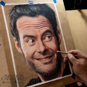 BILL HADER en lápices de colores. Traditional illustration, Fine Arts, Pencil Drawing, and Drawing project by Néstor Canavarro - 08.02.2022