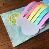 Light Up Rainbow Pop Up Card. Artesanato, Educação, Papercraft, Encadernação, e DIY projeto de Jill Dawson - 17.08.2022