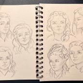 Mi proyecto del curso: Sketchbook de retrato: explora el rostro humano. Esboçado, Desenho, Desenho de retrato, Desenho artístico, e Sketchbook projeto de Brenda Shaw - 26.08.2022