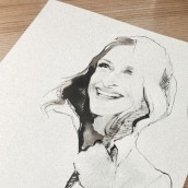 Moderne Tusche Malerei_Julia Roberts. Traditional illustration project by zou wei - 08.28.2022