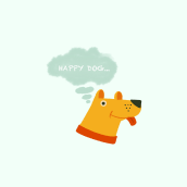 Happy Dog. Illustration project by Vares Ayubi - 09.05.2022