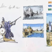My project for course: Travel Sketches in Watercolor: Capture your Surroundings. Traditional illustration, Painting, Sketching, Drawing, Watercolor Painting, Architectural Illustration, and Sketchbook project by Timo Bechert - 09.19.2022
