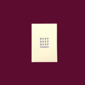 Publicación Deep Deep Deep Thoughts. Art Direction, Editorial Design, Packaging, Screen Printing, Writing, Concept Art, H, and Lettering project by @anna_valerdi - 09.22.2022