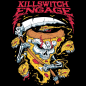Killswitch Engage - Pizza Slice Grim Reaper. Ilustração tradicional projeto de Marcos Cabrera - 03.10.2022