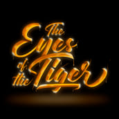 Lettering - The eyes of the tiger. Lettering, and Digital Lettering project by Sergio Andres Zuleta Tovar - 09.03.2022
