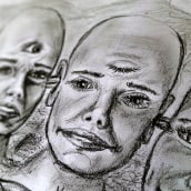 Final Project Anatomical drawing of the human head - Three-Headed. Fine Arts, Pencil Drawing, Drawing, Portrait Illustration, Portrait Drawing, Realistic Drawing, and Figure Drawing project by Sara Baptista - 08.23.2022