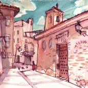 Spain sketches. Un proyecto de Ilustración, Pintura, Bocetado, Dibujo, Pintura a la acuarela y Sketchbook de eleanor doughty - 13.10.2022