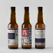 Antiga beer. Packaging. Br, ing e Identidade, Design gráfico, e Packaging projeto de Chavo Roldán - 17.10.2022