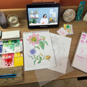 Mi proyecto del curso: Acuarela realista para composiciones botánicas. Traditional illustration, Painting, Drawing, Watercolor Painting, and Botanical Illustration project by shadiabakryn - 10.20.2022
