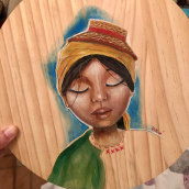 Mi Proyecto del curso: Acuarela sobre madera. Ilustração tradicional, Artes plásticas, e Pintura em aquarela projeto de malamairechrystel - 20.08.2021