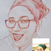 Mi proyecto del curso: Dibujo de retratos llamativos con lápices de colores. Drawing, Portrait Drawing, Sketchbook, and Colored Pencil Drawing project by Begoña Seoane - 10.26.2022