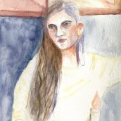 My project for course: Artistic Portrait with Watercolors. Fine Arts, Painting, Watercolor Painting, Portrait Illustration, and Portrait Drawing project by Raphaelle - 11.06.2022