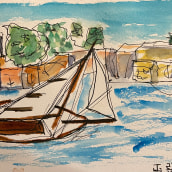 Boats in Line & wash . Un proyecto de Ilustración tradicional de Johan Gustaphzon - 06.11.2022