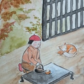 My project for course: Watercolor Illustration with Japanese Influence. Traditional illustration, Drawing, and Watercolor Painting project by csili - 11.13.2022