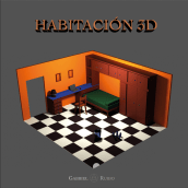DISEÑO 3D (HABITACIÓN). Un proyecto de Diseño, 3D, Bocetado, Dibujo, Modelado 3D y Diseño 3D de Gabriel Rubio - 26.01.2020