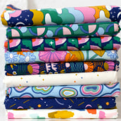 Stardust Fabric for Cloud9 Fabrics . Un proyecto de Diseño, Ilustración tradicional, Diseño de producto, Pattern Design, Ilustración textil y Diseño textil de Elizabeth Olwen - 29.04.2022