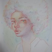 Meu projeto do curso: Desenho de retratos vibrantes com lápis de cor. Drawing, Portrait Drawing, Sketchbook, and Colored Pencil Drawing project by Gabriela Saron - 12.01.2022