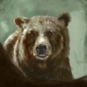 Brown Bear - Digital Painting. Un proyecto de Ilustración tradicional de Filipe Patrocínio - 20.12.2021