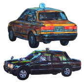 Tokyo Taxis. Painting project by Leonardo Gauna - 12.28.2022