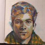 My project for course: Artistic Portrait with Watercolors. Artes plásticas, Pintura, Pintura em aquarela, Ilustração de retrato, e Desenho de retrato projeto de janetlevrel - 30.12.2022