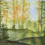 My project for course: Dreamy Watercolor Landscapes: Paint with Light. Un proyecto de Pintura y Pintura a la acuarela de Cindy Faulkner - 31.12.2022