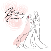 Tarjetas de felicitacion para bodas (personalizadas). Un proyecto de Ilustración tradicional, Eventos y Diseño gráfico de Inmaculada Bailac Cano - 30.06.2022