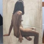 Figure study 1. Fine Arts, and Painting project by Aidan Barker-Hill - 01.12.2023