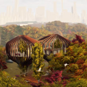 Habit, Habitat, Habitus : Co-living Futures in Central Park. Digital Architecture, Architectural Illustration, and ArchVIZ project by Meissane Kouassi - 01.15.2023