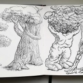 My sketchbook (Daily Sketching for Creative Inspiration course). Ilustração tradicional, Esboçado, Criatividade, Desenho, e Sketchbook projeto de Slawomir Mroz - 15.01.2023