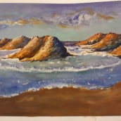 Mi proyecto del curso: Pintura de paisajes atmosféricos con gouache. Traditional illustration, Painting, and Gouache Painting project by Silvia Adriana Iglesias - 01.16.2023